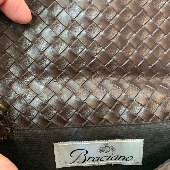 Braciano. Dark brown woven crossbody - Picture 5 of 7